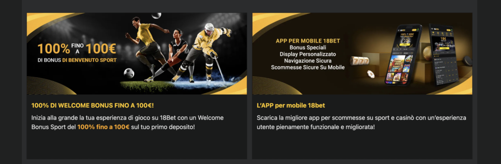 Scommesse 2 Bonus Scommesse 18Bet Italia